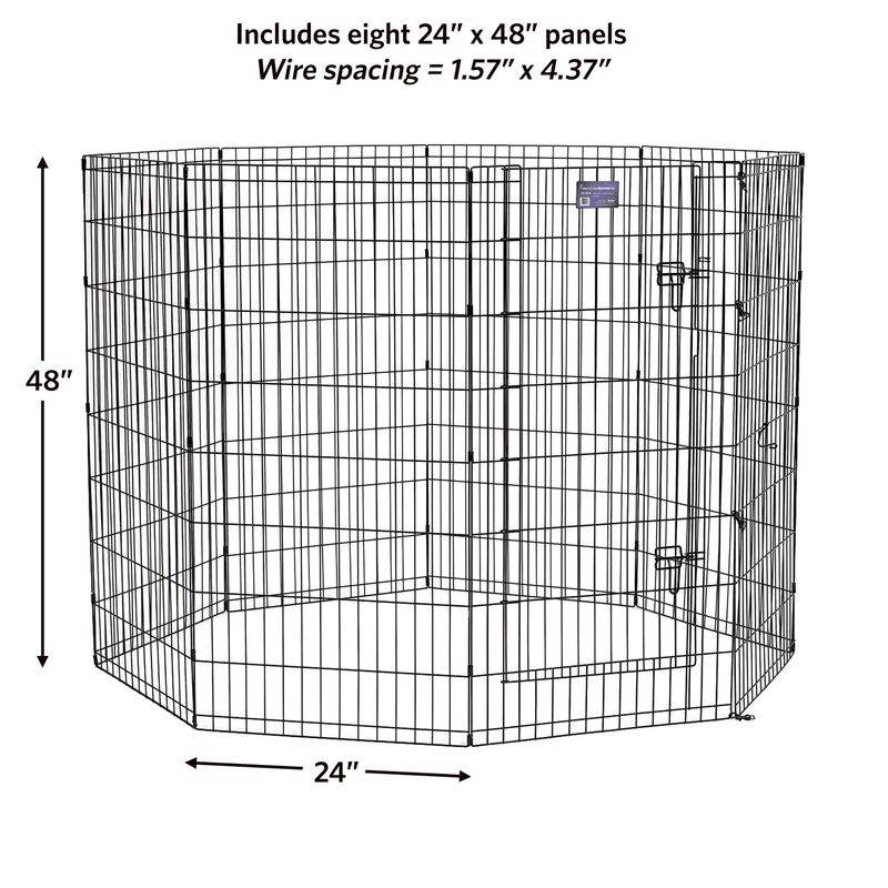 Midwest Contour Exercise Pen Black 48"