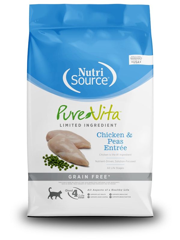 Nutrisource Cat Chicken and Peas 12 lb Pure Vita