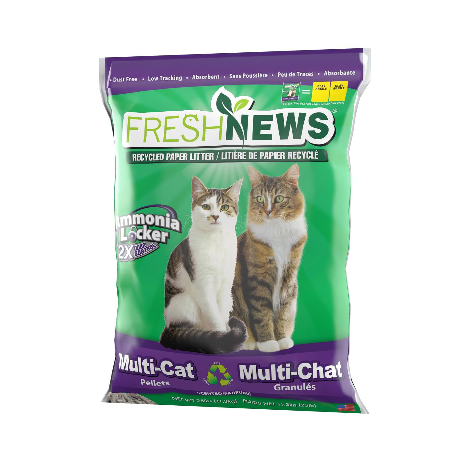 Fresh News Multi-Cat Scented Paper Cat Litter 25 - LB
