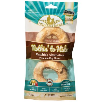 Fieldcrest Farms Nothin' to Hide Bagels Dog Treat Beef, 2 pack