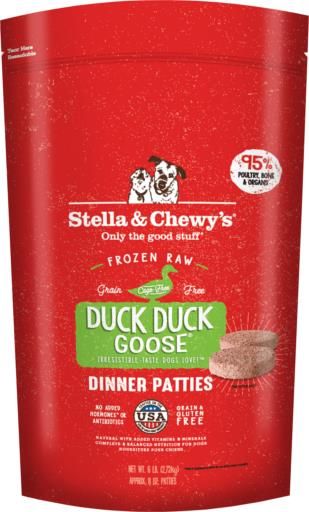 Stella & Chewy’s Duck Duck Goose Frozen Raw Dinner Patties – 6 lb