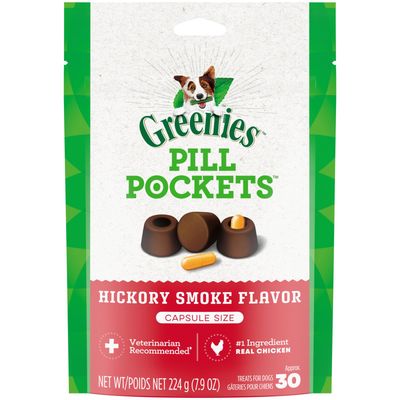 Greenies Pillpockets Capsule Hickory Smoked 7.9 oz