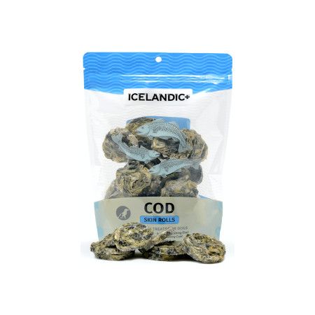 Icelandic Plus Fish Treat Cod Skin Rolls 3oz