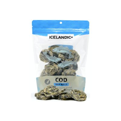 Icelandic Plus Fish Treat Cod Skin Rolls 3oz