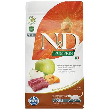 Farmina Cat Dry PUMPKIN Gluten Free Venison & Apple 11 LB