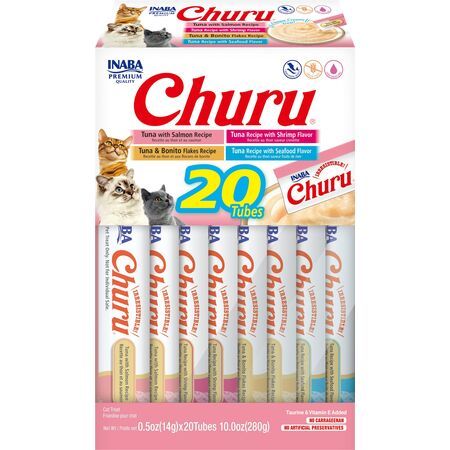 Inaba Cat Churu Purees Seafood Variety Singles