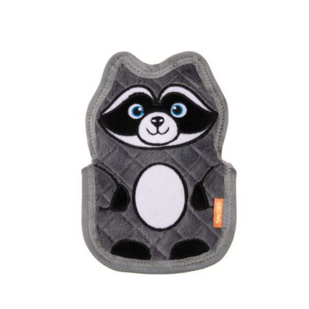 Growl Dog Toy Flip Floppz Raccoon Gray