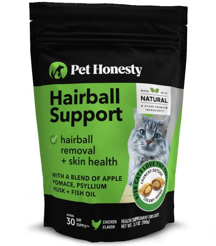 Pet Honesty Cat Hairball Support Remedy Supplements, Chicken, 3.7 oz