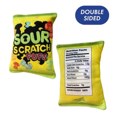 Huxley Kent Dog Toy Power Plush Sour Scratch Large