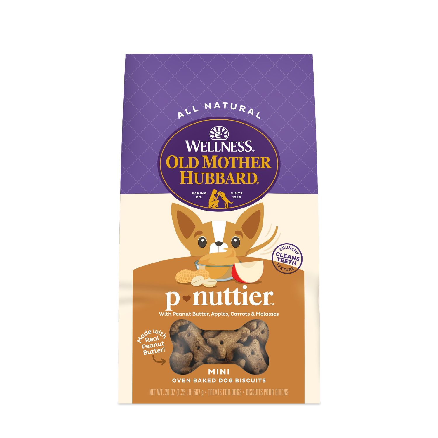 Old Mother Hubbard Classic P-Nuttier Biscuits - Mini 20 oz - 6 per Case
