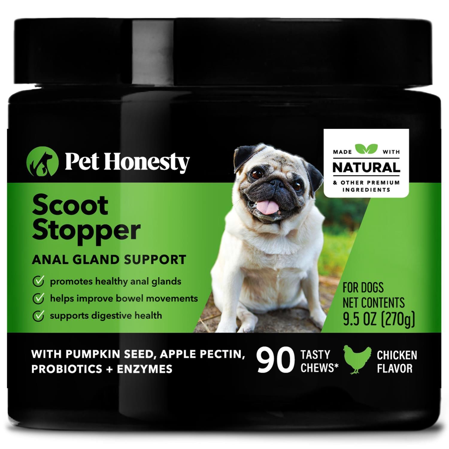 Pet Honesty Dog Scoot Stopper Anal Gland Support Soft Chews Chicken 90 ct Pet Honesty Dog Scoot Stopper Anal Gland Support Soft Chews Chicken 90 ct