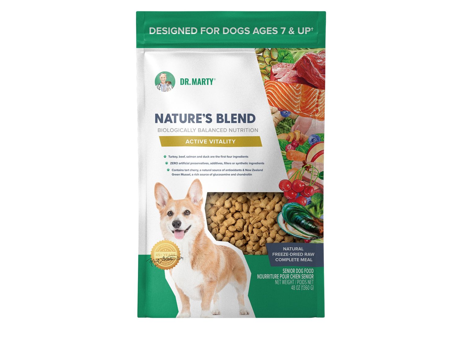 Dr. Marty's Active Vitality Blend Freeze Dried Senior Dog 48 oz