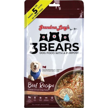 Grandma Lucy's Dog Food FD 3 Bears Beef 1 lb