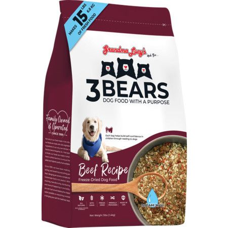 Grandma Lucy's Dog Food FD 3 Bears Beef 3#