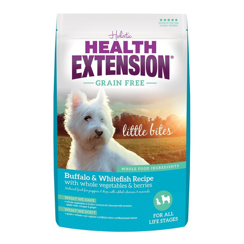 Health Extension Grain Free Little Bites Buffalo & Whitefish Dry Dog Food 10 lb