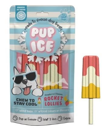 Ethical Pup Ice Rocket Lollies Strawberry & Banana Dog Treat 2 pack