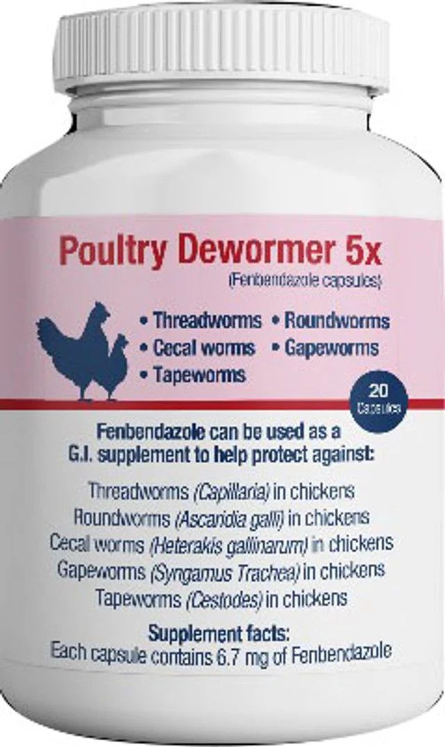 POULTRY DEWORMER 5X G.I. SUPPLEMENT 20ct