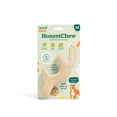 Woof Dog Toy HonestChew Antler Medium