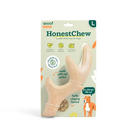 Woof Dog Toy HonestChew Antler Large