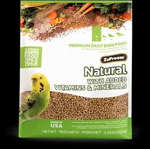 Zupreem Natural Small Parakeet 2.25 - Lb