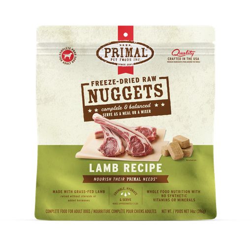 Primal™ Freeze‑Dried Raw Nuggets – Lamb Recipe, 14 oz Bag