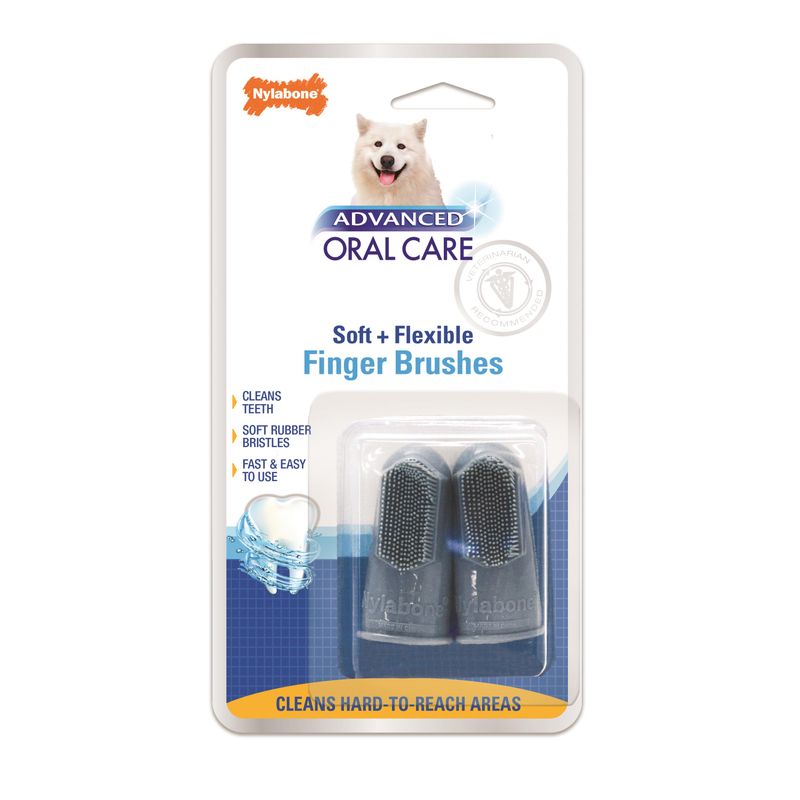 NYLABONE ORAL CARE FINGER BRUSH 2ct