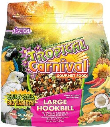 Fm Brown Tropical Carnival Lg Hookbill 5 - Lb