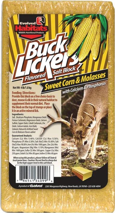 Salt Brick Buck Lickers Corn & Molasses 4 - Lb