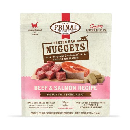 Primal Cat Frozen Beef & Salmon Nuggets 3 lb