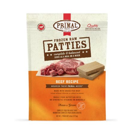 Primal Dog Frozen Beef Patties 6 lb