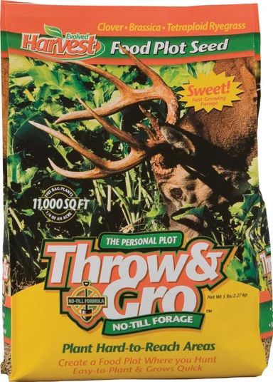 Throw & Gro No Till Food Plot Seed 1/4 Ac 5 - Lb