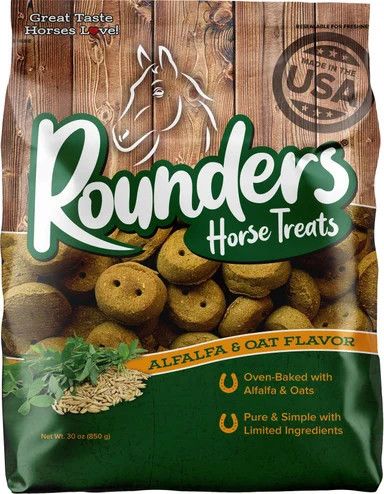 ROUNDERS HORSE TREATS ALFALFA/OAT 30 oz