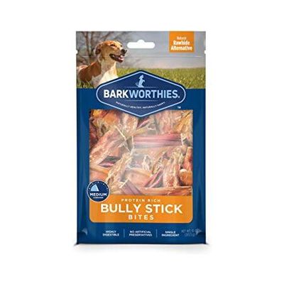 Barkworthies Bully Stick Bites Bagged 10oz