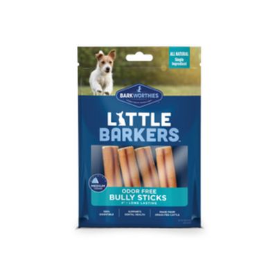 Barkworthies Little Barkers Bully Sticks 4 Barkworthies Little Barkers Bully Sticks 4" Odor Free Bag .4oz