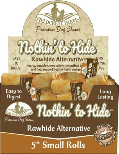 Nothin' To Hide Rawhide Alternative Rolls Peanut Butter
