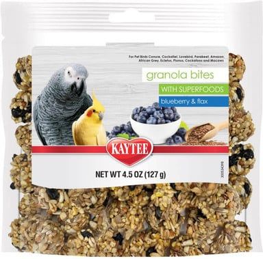 KT Kaytee Granola Bites with Superfoods Blueberry & Flax 4.5oz