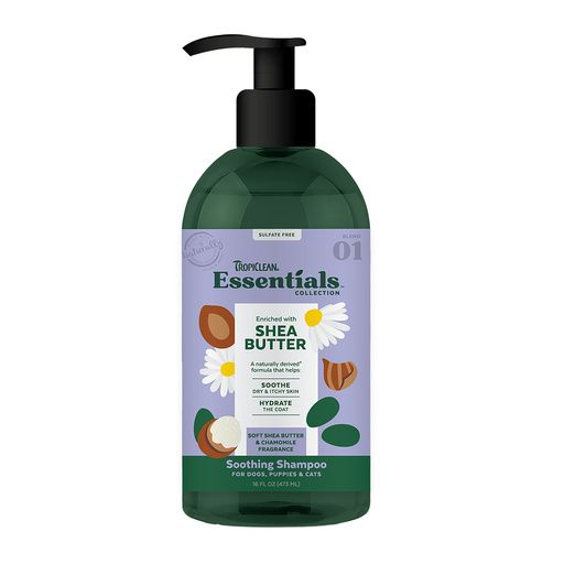 TropiClean Essentials Shea Butter Shampoo, 16 oz