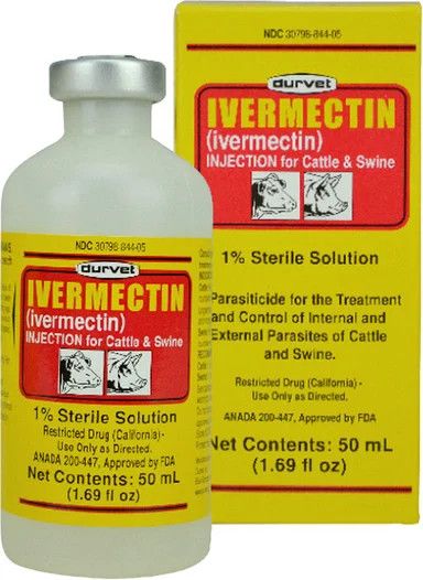 DURVET IVERMECTIN 1% INJECTION FOR CATTLE & SWINE 50ml