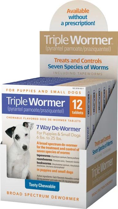 Durvet Triple Wormer for Puppies and Small Dogs - 12 Count