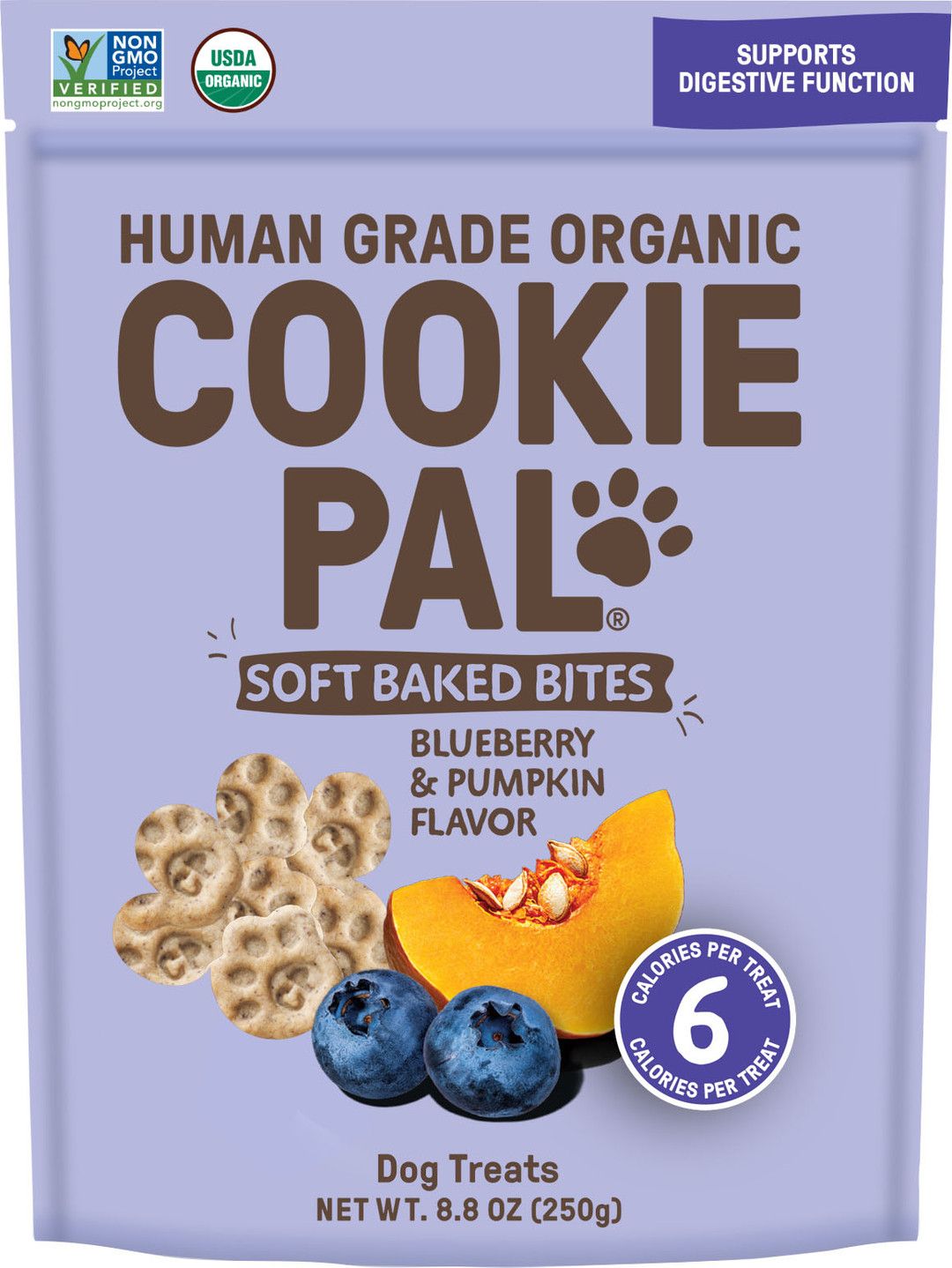 Cookie Pal Dog Treat Organic Pumpkin & Blueberry 8.8oz