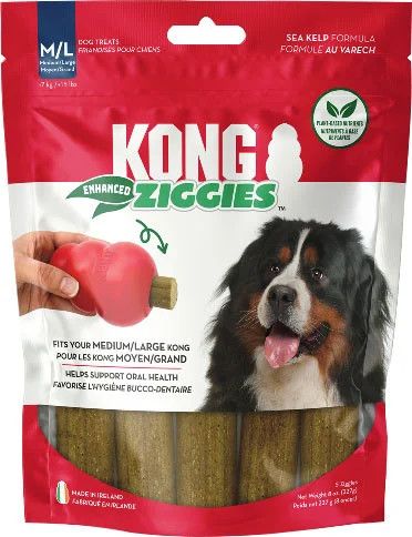Kong Ziggies Enhanced Dog Treats M/L