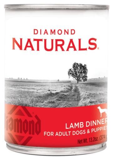 Diamond Naturals Lamb Dinner Adult and Puppy Canned Dog Food - 13.2 oz - 12 per Case