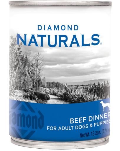 Diamond Naturals Beef Dinner Adult and Puppy Canned Dog Food - 13.2 oz - 12 per case