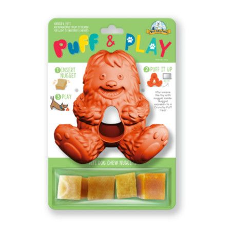 Yeti Dog Toy Hangry Yeti Puff & Play Orange