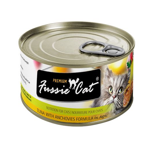 Fussie Cat Premium Tuna with Anchovies in Aspic 5.5 oz - 24 per Case
