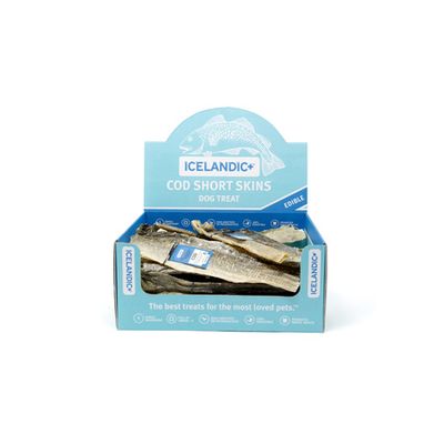 Icelandic+ Cod Skin Strips Short 8-10" - 36 per Case