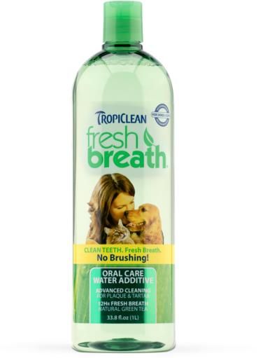 Tropiclean Fresh Breath Water Additive 33.8 oz Tropiclean Fresh Breath Water Additive 33.8 oz