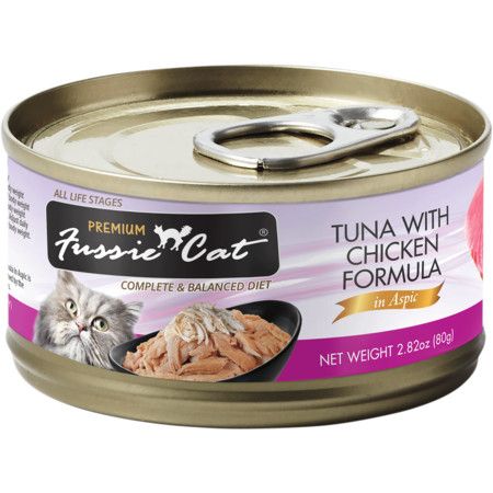 Fussie Cat Premium Tuna with Chicken in Aspic 2.82 oz - 24 per Case