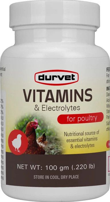 Durvet Vitamins & Electrolytes - 100 gm bottle