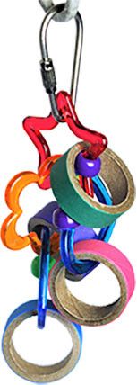 Happy Beaks Keet Ring Bird Toy 4x1x1"